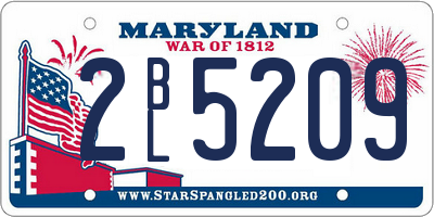 MD license plate 2BL5209