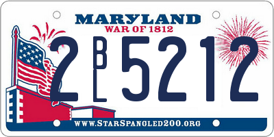 MD license plate 2BL5212