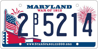 MD license plate 2BL5214