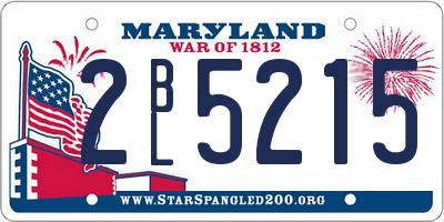 MD license plate 2BL5215