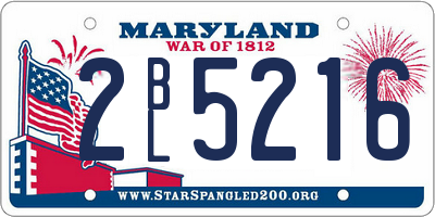 MD license plate 2BL5216