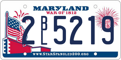 MD license plate 2BL5219