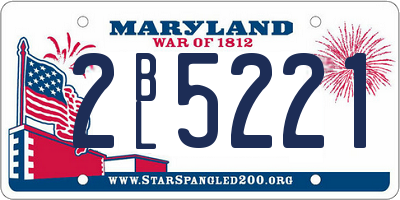 MD license plate 2BL5221