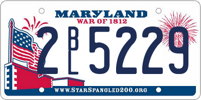 MD license plate 2BL5229
