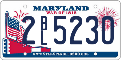 MD license plate 2BL5230