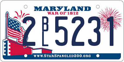 MD license plate 2BL5231