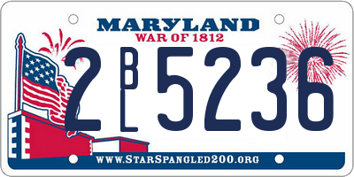 MD license plate 2BL5236