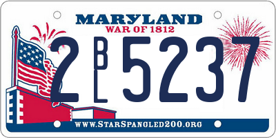 MD license plate 2BL5237