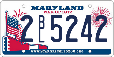 MD license plate 2BL5242