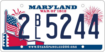 MD license plate 2BL5244