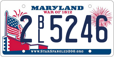 MD license plate 2BL5246