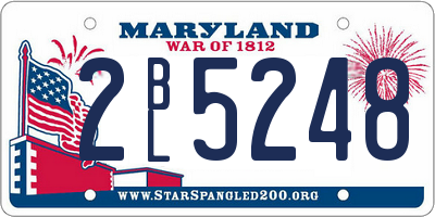 MD license plate 2BL5248