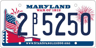 MD license plate 2BL5250