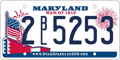 MD license plate 2BL5253