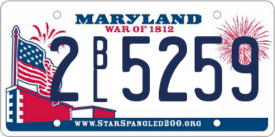 MD license plate 2BL5259