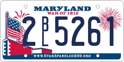 MD license plate 2BL5261