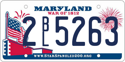MD license plate 2BL5263