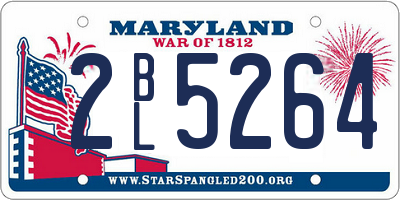 MD license plate 2BL5264