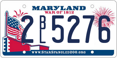 MD license plate 2BL5276