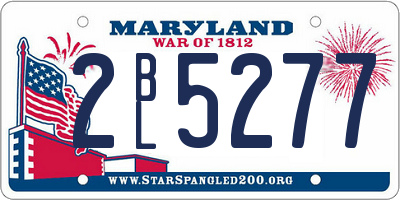 MD license plate 2BL5277