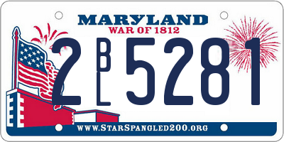 MD license plate 2BL5281
