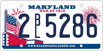 MD license plate 2BL5286