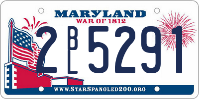 MD license plate 2BL5291