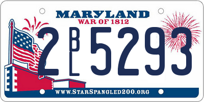 MD license plate 2BL5293