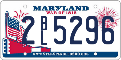 MD license plate 2BL5296