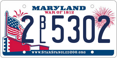 MD license plate 2BL5302