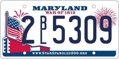 MD license plate 2BL5309