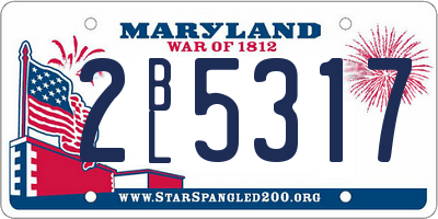 MD license plate 2BL5317