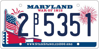 MD license plate 2BL5351