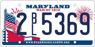 MD license plate 2BL5369