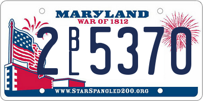 MD license plate 2BL5370