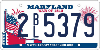 MD license plate 2BL5379