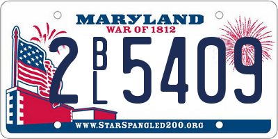 MD license plate 2BL5409