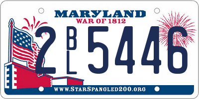 MD license plate 2BL5446