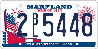 MD license plate 2BL5448