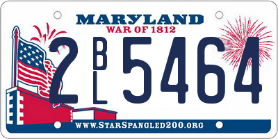 MD license plate 2BL5464