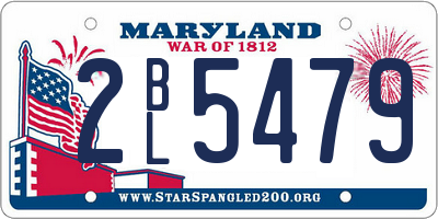 MD license plate 2BL5479