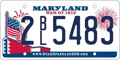 MD license plate 2BL5483
