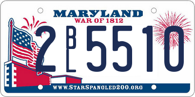 MD license plate 2BL5510