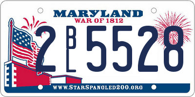 MD license plate 2BL5528