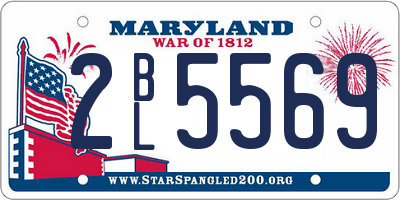 MD license plate 2BL5569