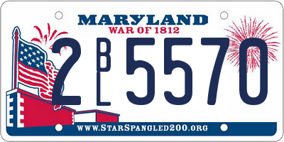 MD license plate 2BL5570