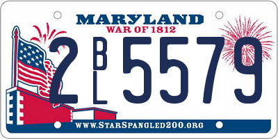 MD license plate 2BL5579
