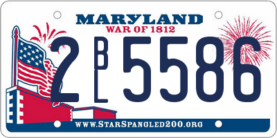 MD license plate 2BL5586