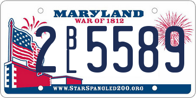 MD license plate 2BL5589