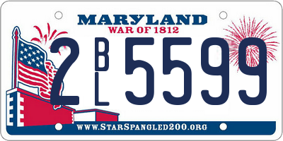 MD license plate 2BL5599